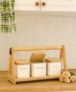 جای ادویه با استند چوبی رایکا